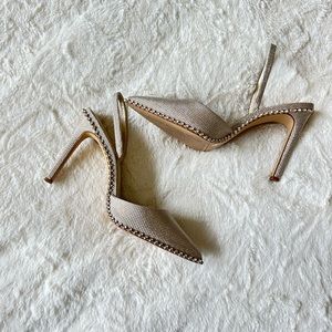 Gianni Bini Gold heels with rhinestones